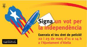 Signa un vot per la independència