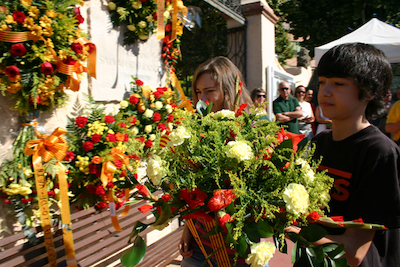 Ofrena floral Diada de l'Onze de Setembre 2010