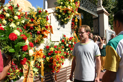 Ofrena floral Diada de l'Onze de Setembre 2010