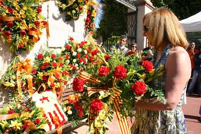 Ofrena floral Diada de l'Onze de Setembre 2010