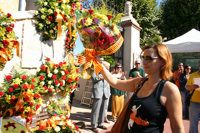 Ofrena floral Diada de l'Onze de Setembre 2010