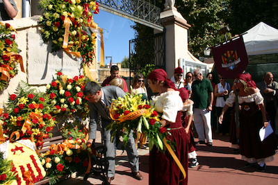 Ofrena floral Diada de l'Onze de Setembre 2010