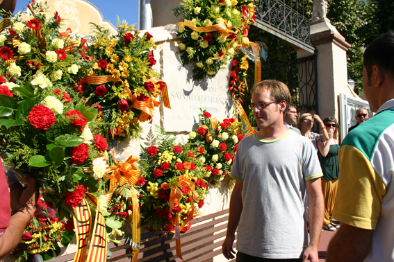 Ofrena floral Diada de l'Onze de Setembre 2010