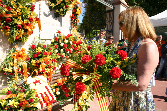 Ofrena floral Diada de l'Onze de Setembre 2010