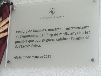 Festa de celebraci� de l'ampliaci� de l'Escola Fabra