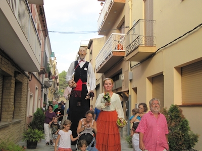 Cercavila amb la colla de Gegants, Capgrossos, Grallers i Timbalers d'Alella