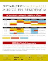 Horaris Musics en Residencia 2011