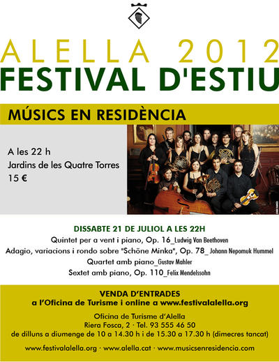 M&uacute;sics en resid&egrave;ncia segon concert