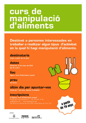 cartell Curs manipulació d'aliments