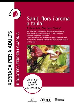 Cartell Salut, flors i aroma a taula!