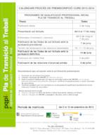 Calendari Preinscripcions PQPI