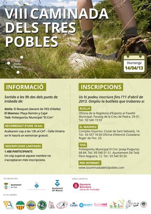 Cartell VIII Caminada dels Tres Pobles
