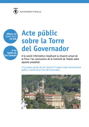 Acte públic sobre la Torre del Governador