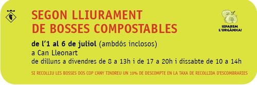 Lliurament de bosses compostables (juliol)