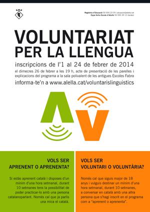 Cartell voluntaris ling&uuml;&iacute;stics 2014