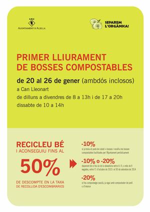 Primer lliurament de bosses compostables