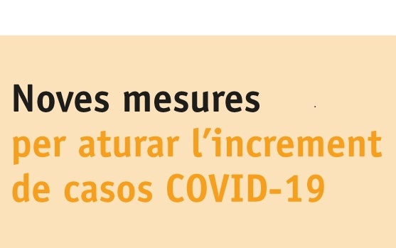 La Generalitat afegeix noves mesures preventives per frenar la COVID-19