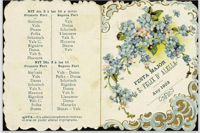 Programa Festa Major 1903