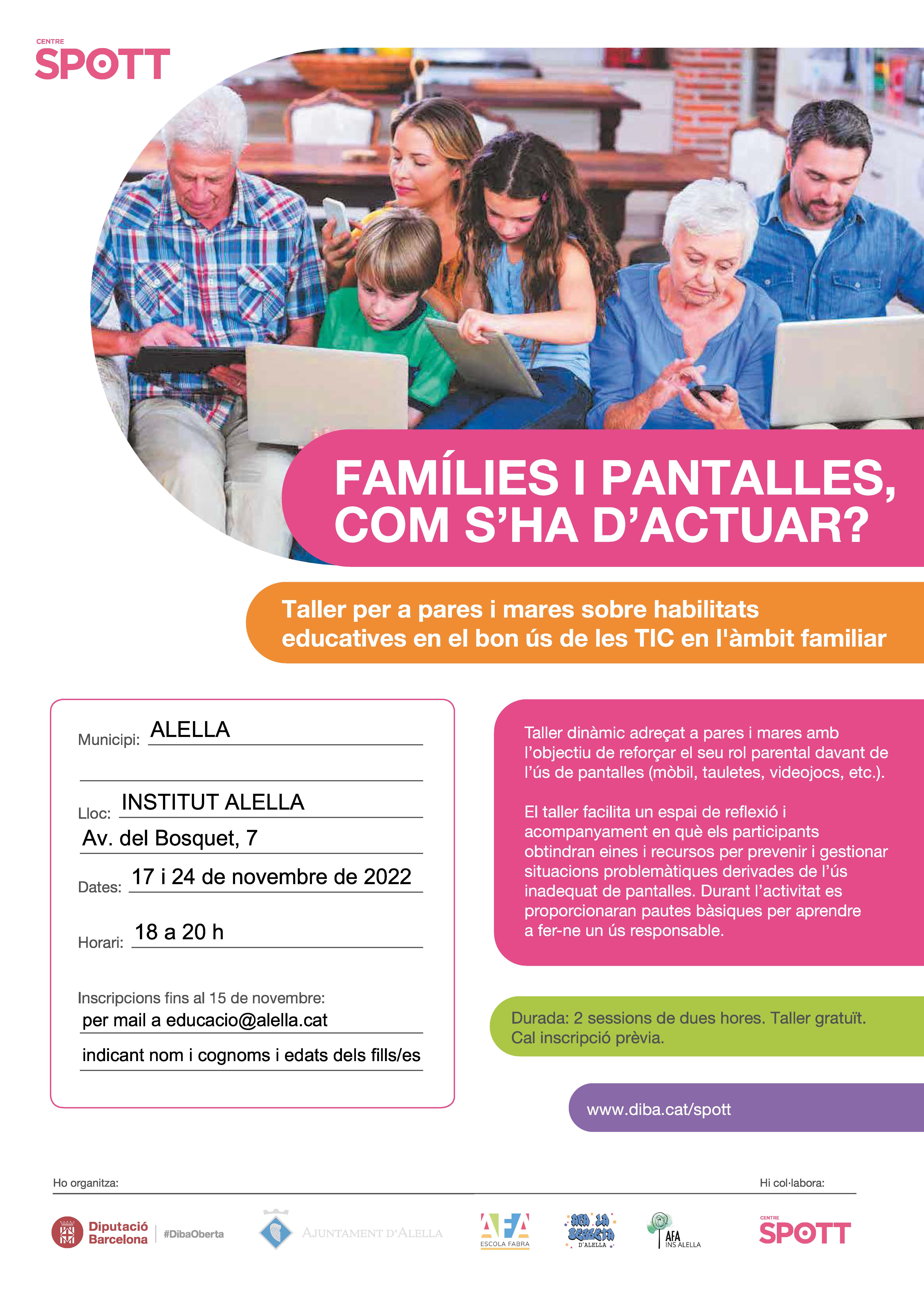 L'Ajuntament organitza un taller sobre el bon ús de les TIC dins de l'àmbit familiar