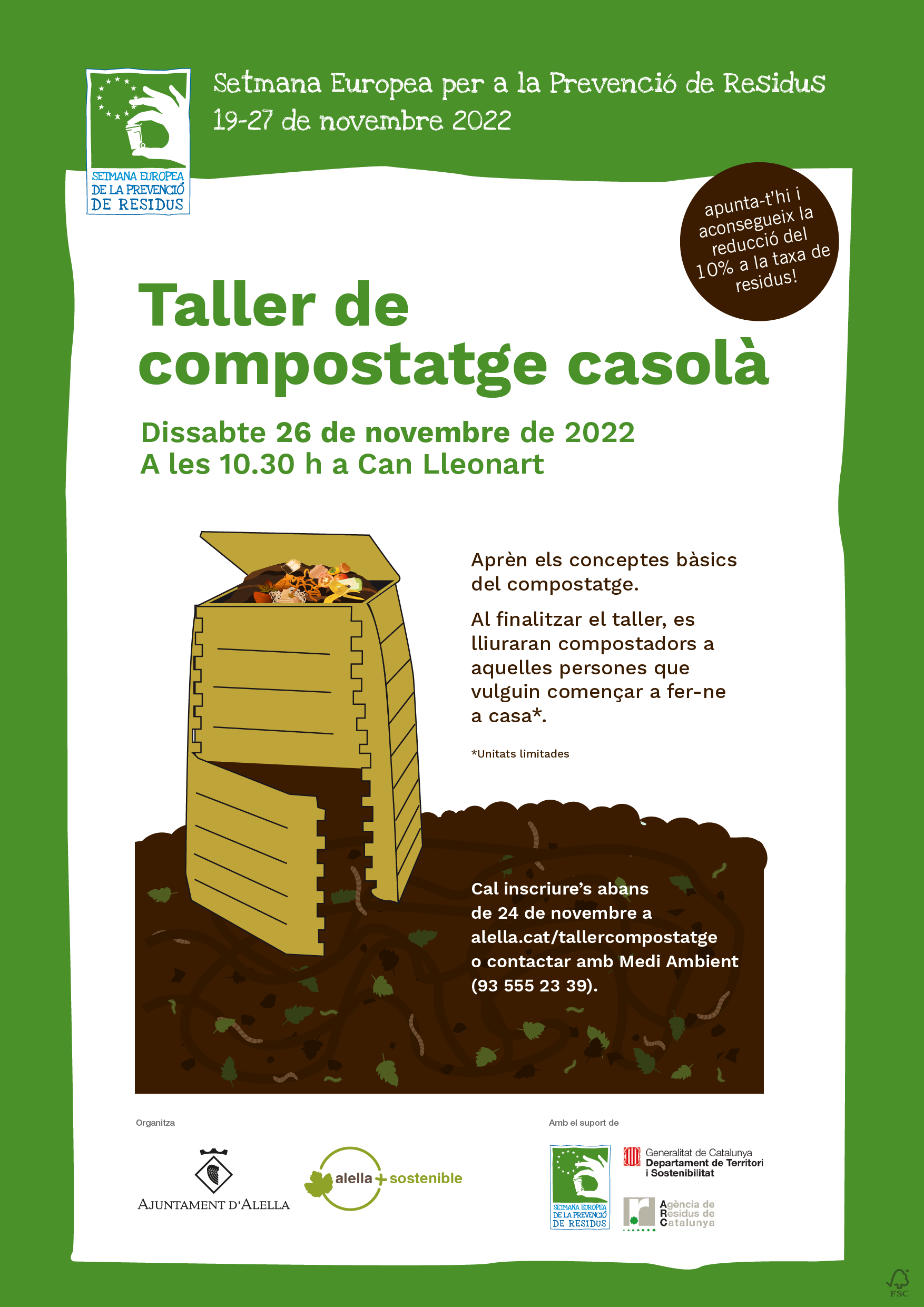 Setmana Europea de Prevenció de Residus. Taller d'introducció al compostatge casolà