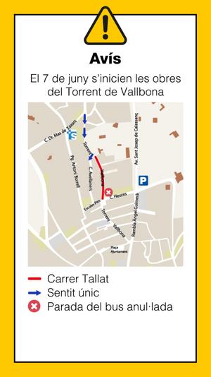 Afectacions viàries Torrent Vallbona