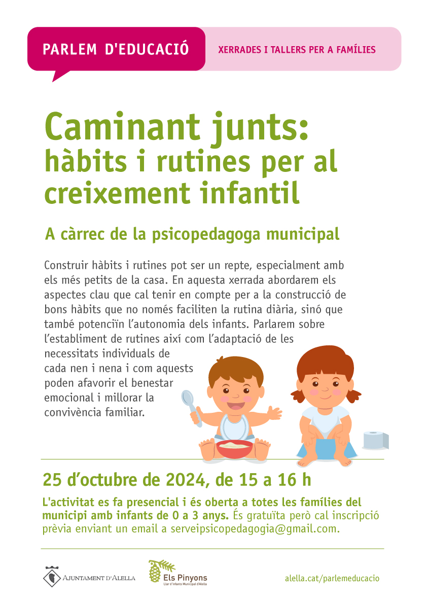 Parlem d'educació. Caminant Junts: Hàbits i rutines per al creixement infantil.