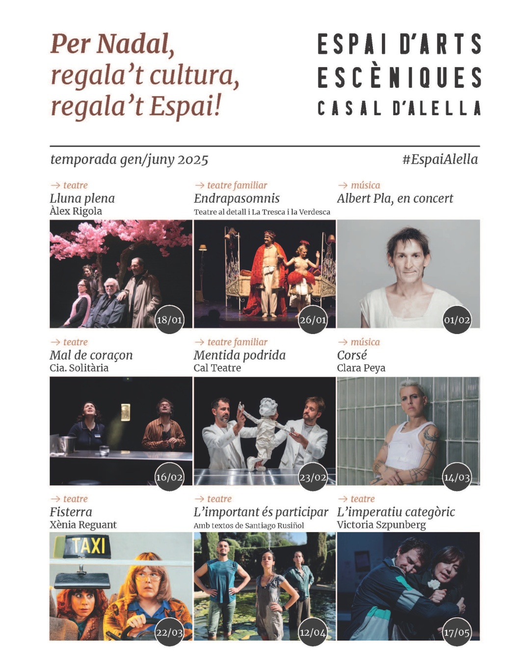 Per Nadal, regala't cultura, regala't Espai!