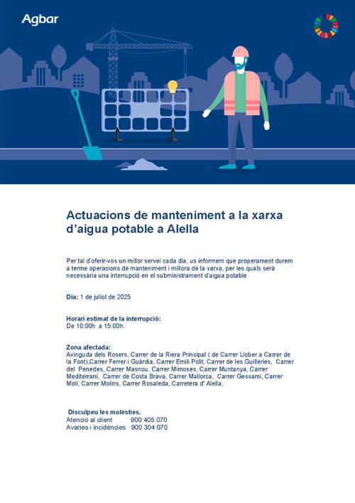 1 de juliol tall aigua