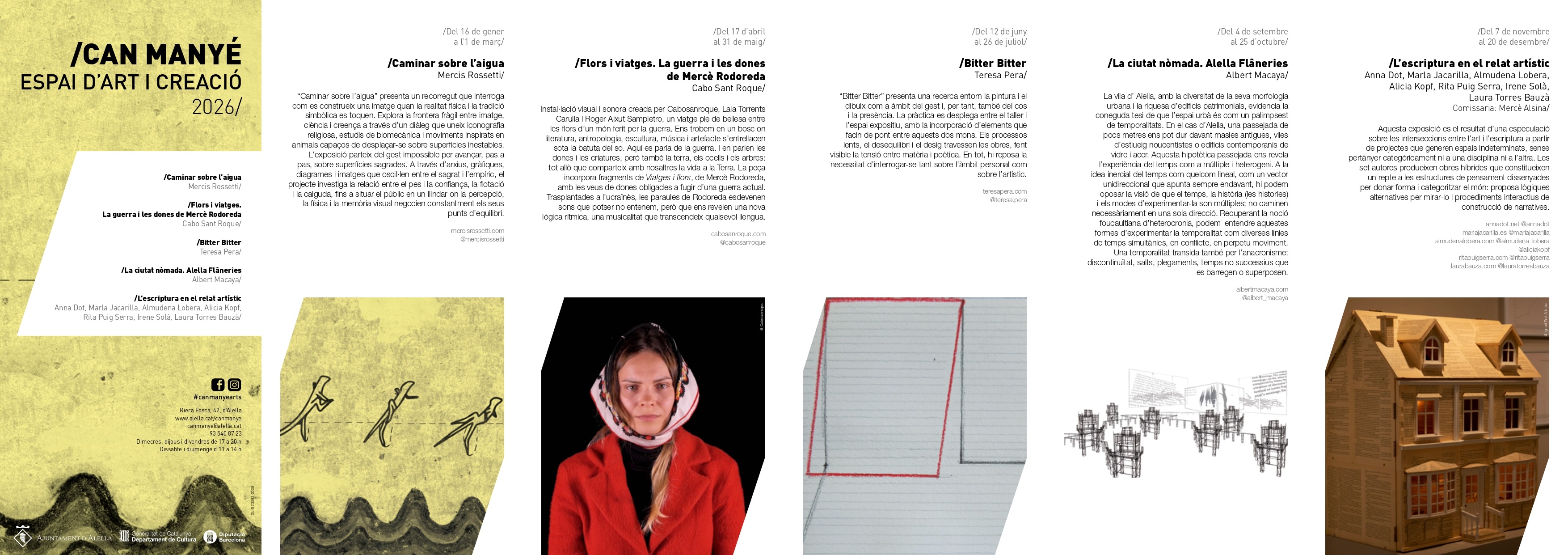 Programació 2026 de Can Manyé Centre d'Art i Creació