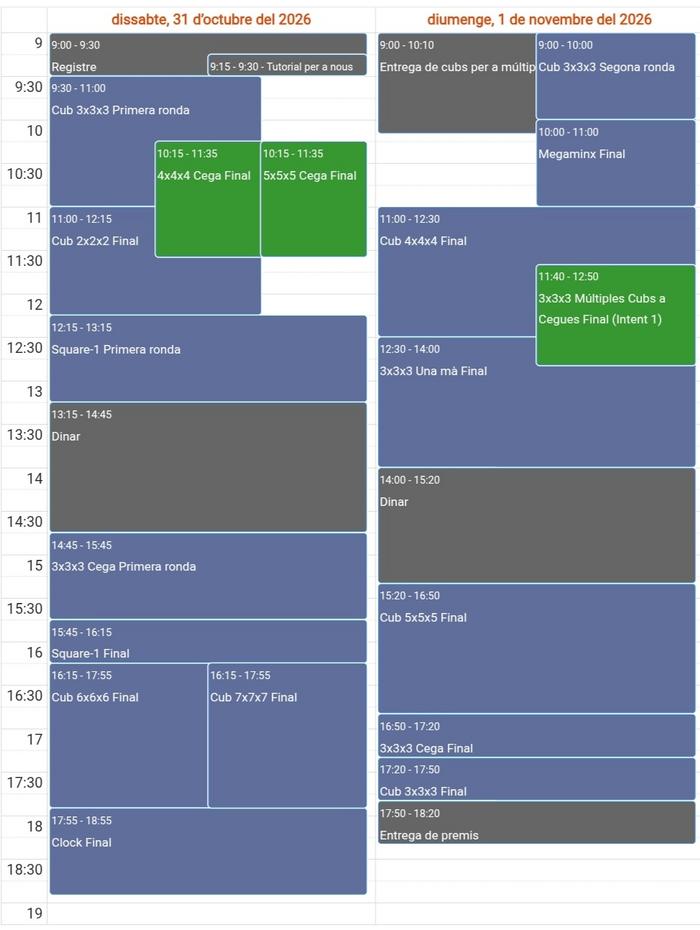 Calendari speedcubing