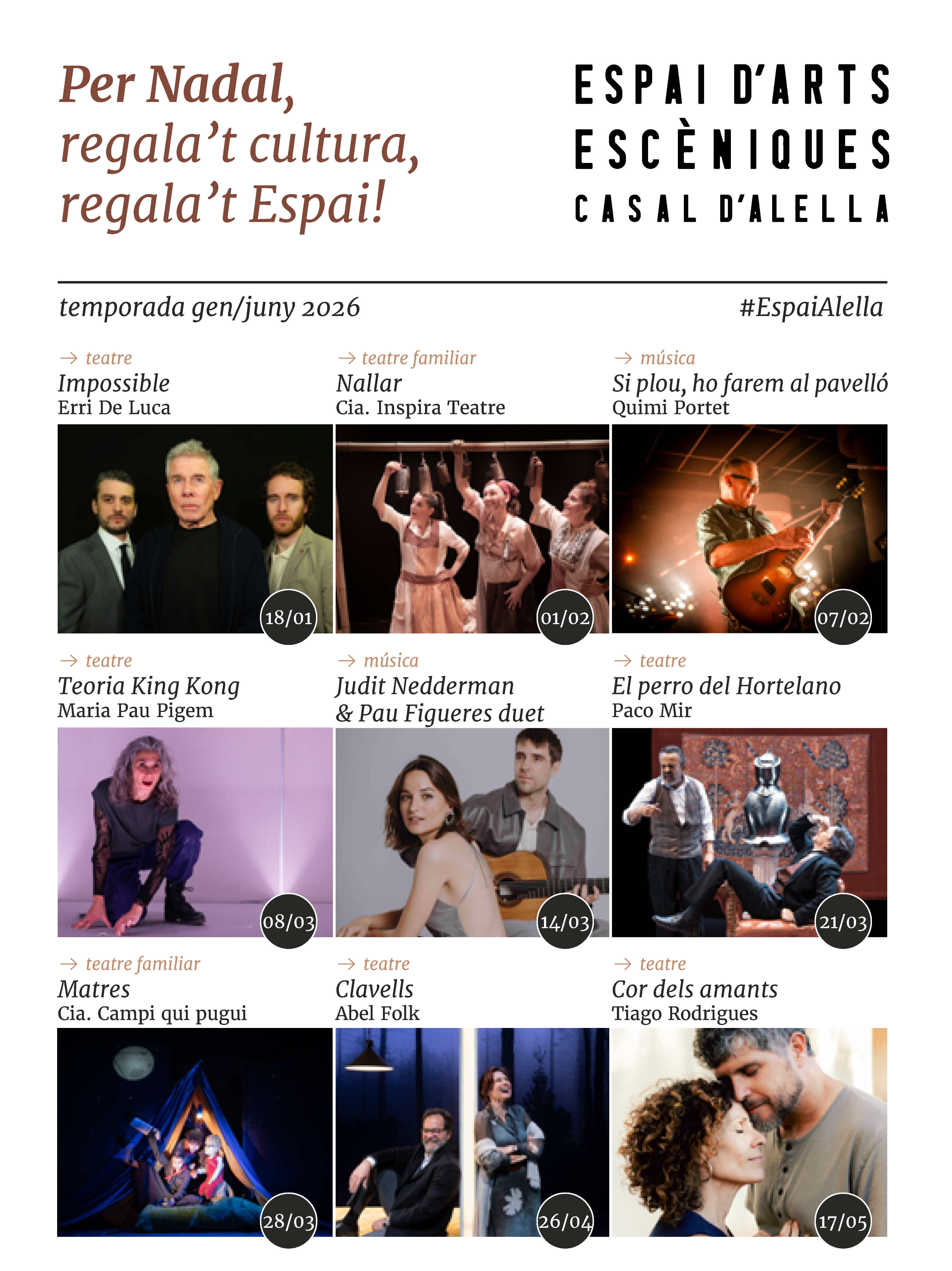 Regala't cultura, regala't Espai! 