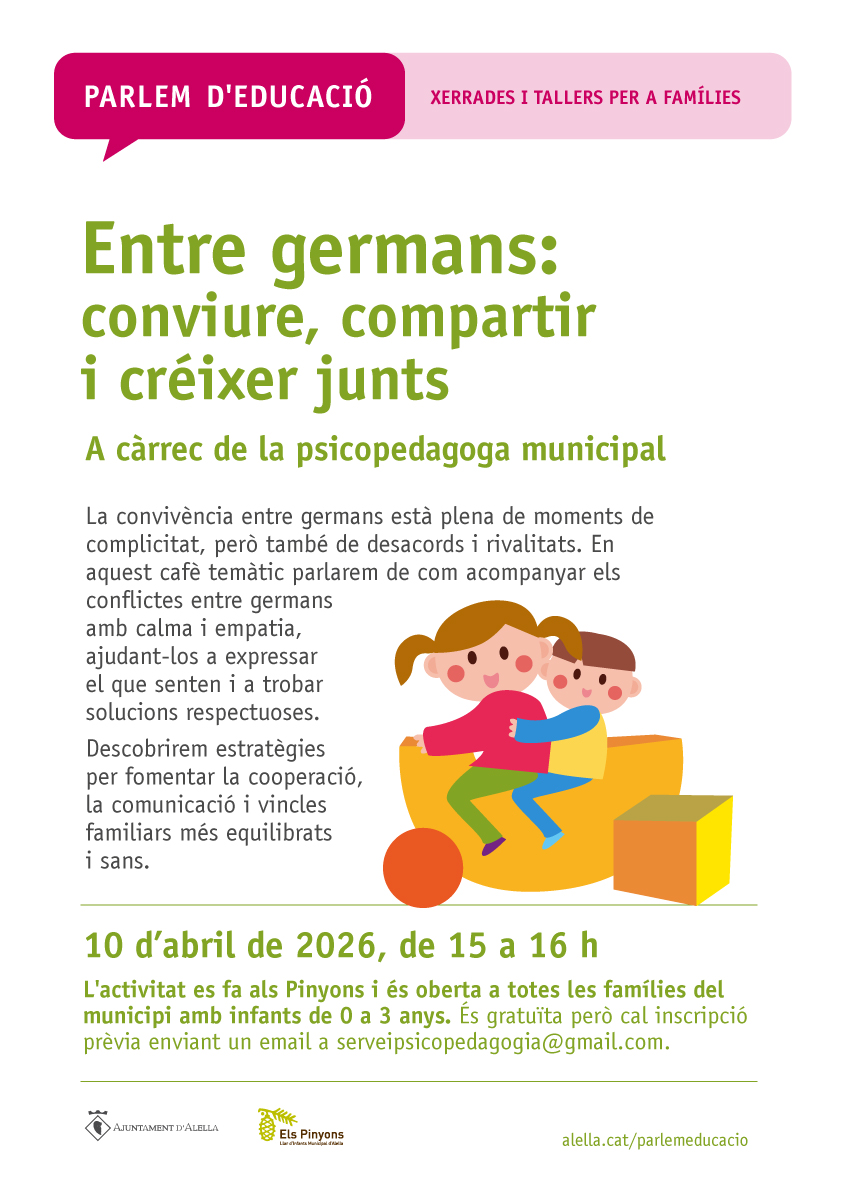 Parlem d'educació. Entre germans: conviure, compartir i créixer junts (0-3 anys)