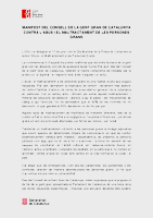 Manifest aturar el maltractament contra les persones grans