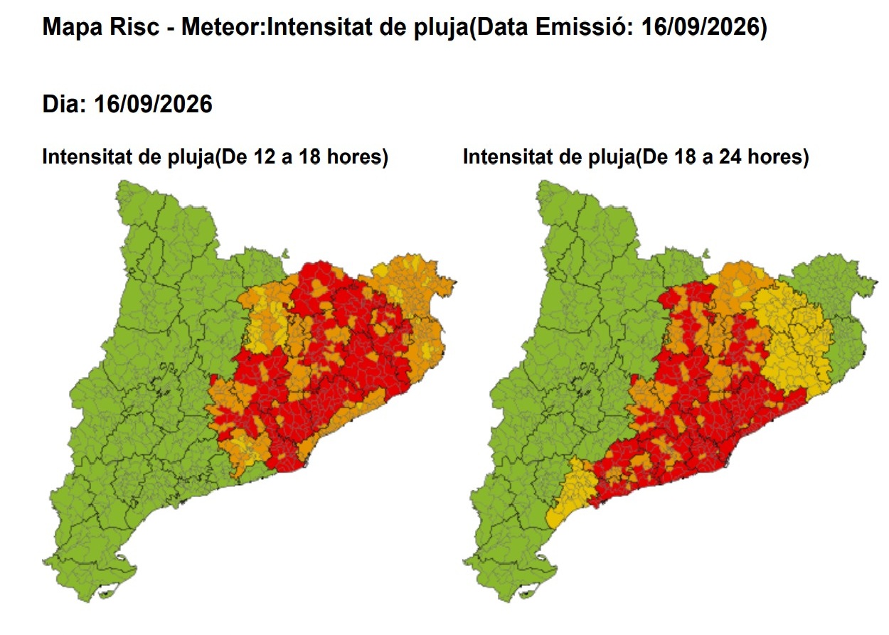 Alerta pluges setembre 2026