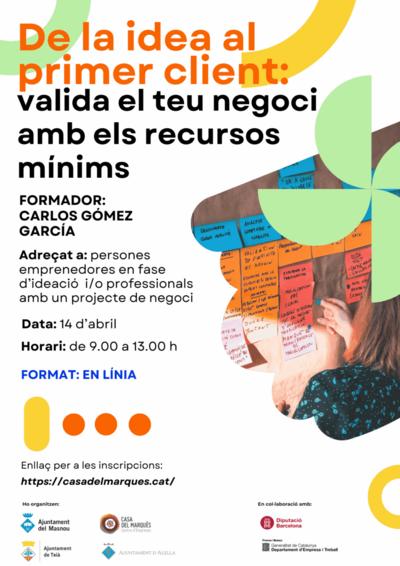 Curs ocupaci&oacute; de la idea al primer client