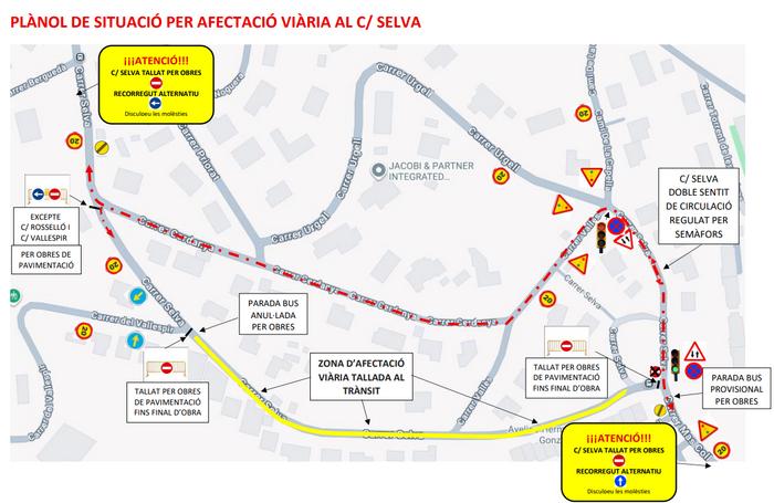 Afectaci&oacute; carrer La Selva