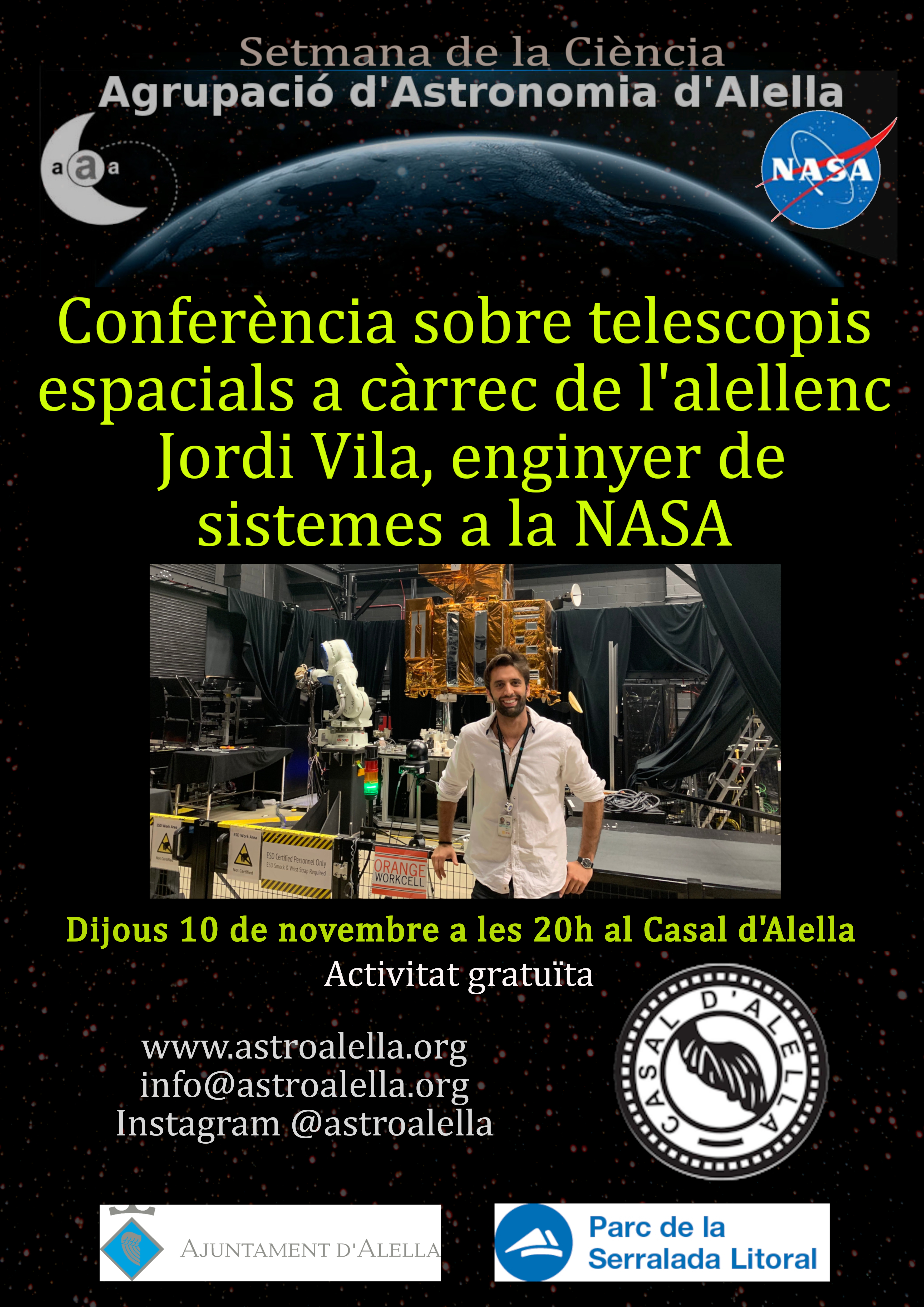 Conferència sobre telescopis espacials, a càrrec de Jordi Vila