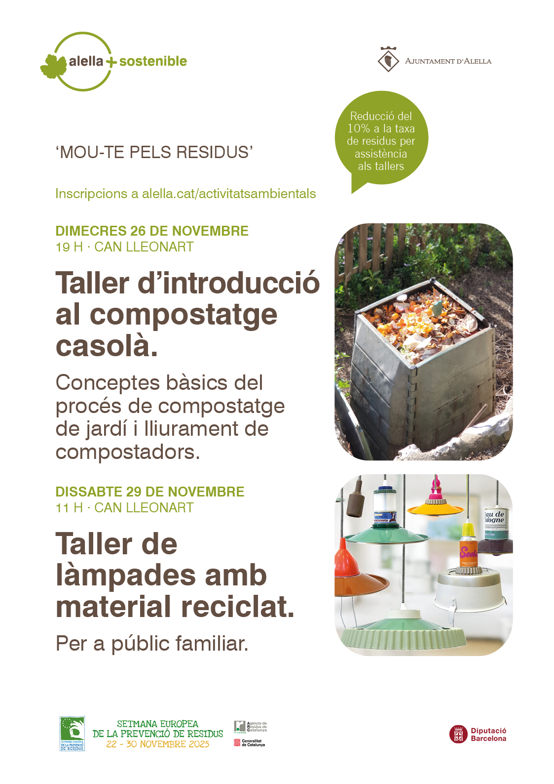 Taller de làmpades amb material reciclat